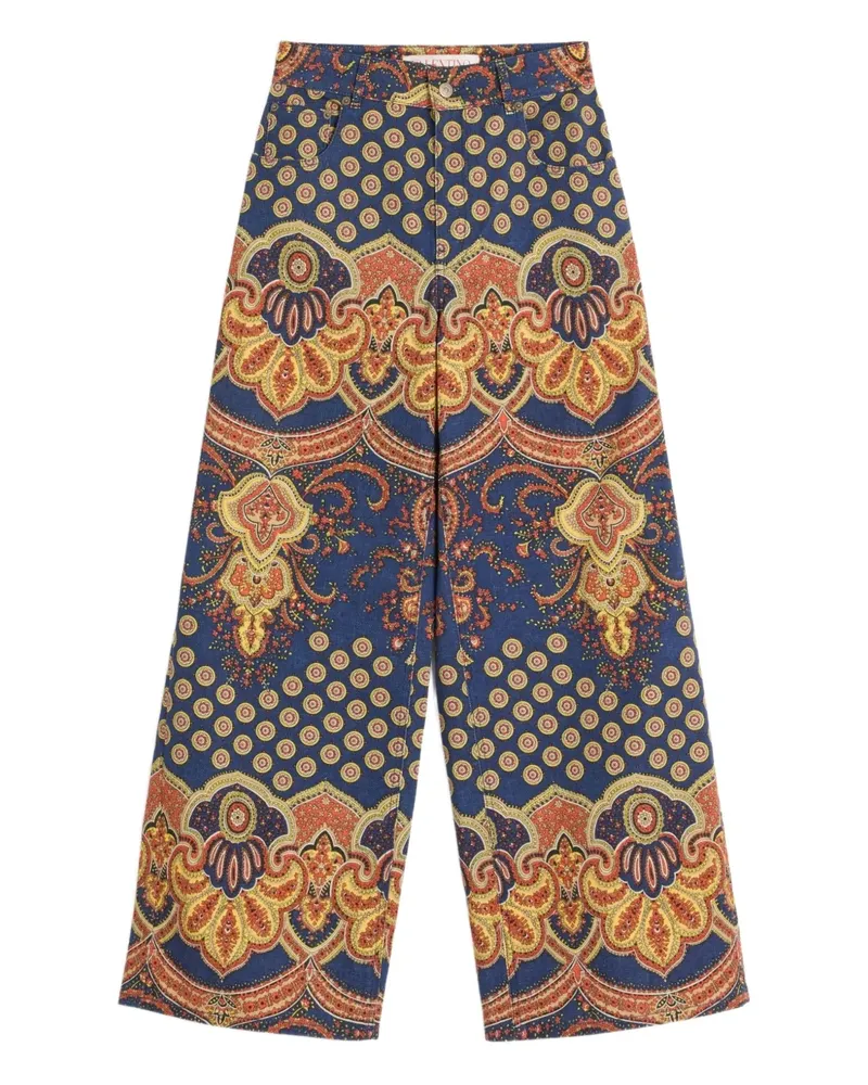 Valentino Garavani Jeans mit Paisley-Print - Blau Blau