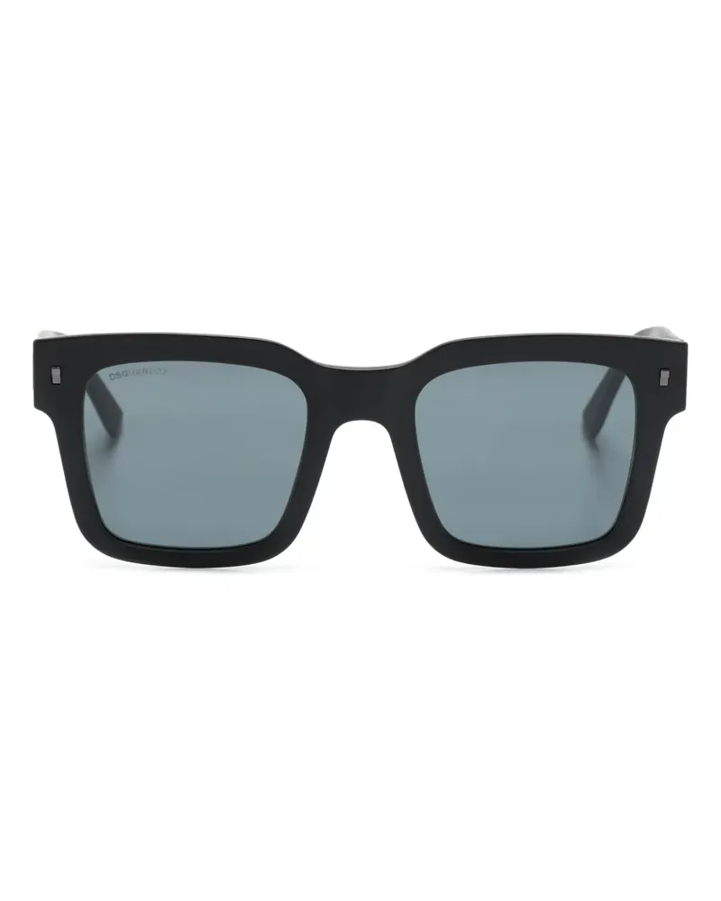 Dsquared2 Eckige Icon Sonnenbrille - Schwarz Schwarz