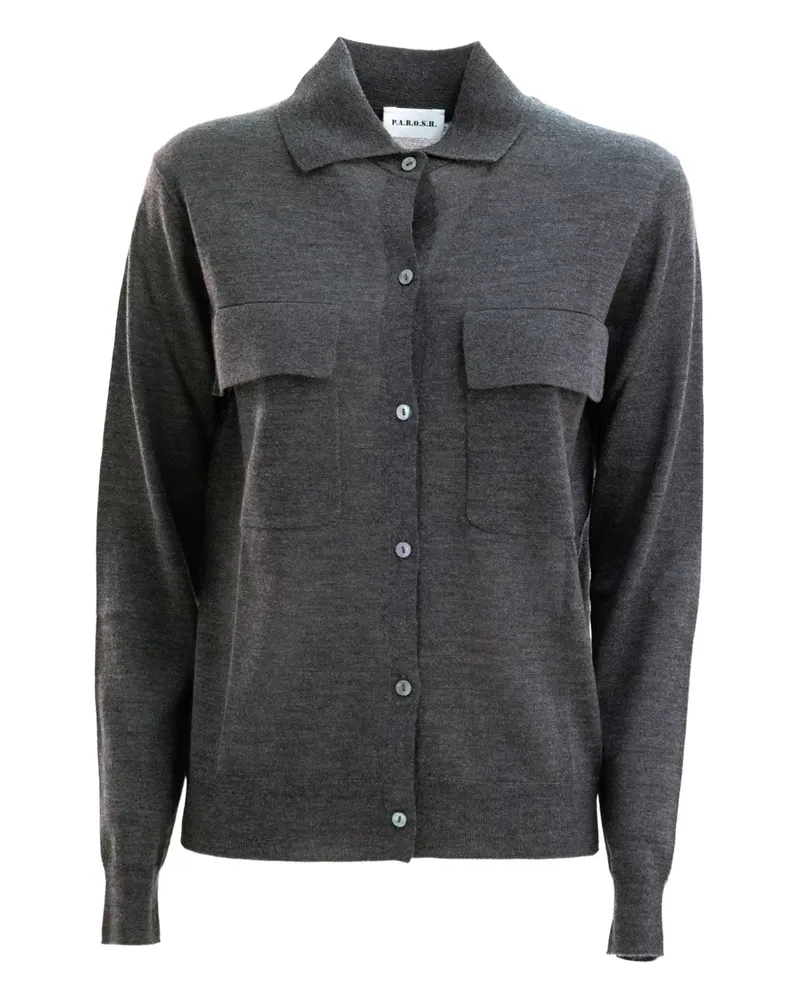 P.A.R.O.S.H. P.A.R.O H. Hemd mit Taschendetail - 037 GREY 037