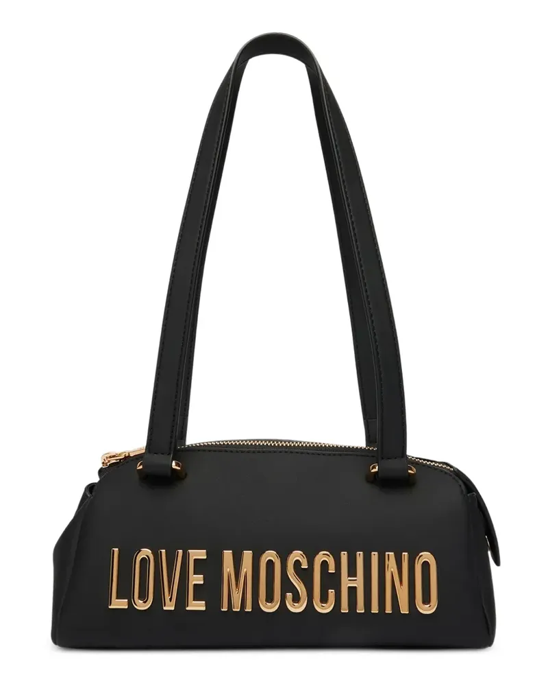 Moschino Schultertasche mit Logo - Schwarz Schwarz