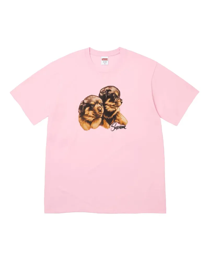 Supreme Being T-Shirt mit Welpen-Print - Rosa Rosa