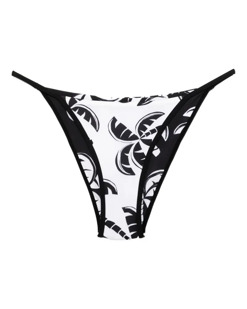 FARM Rio palms-print bikini bottom - Weiß Weiß