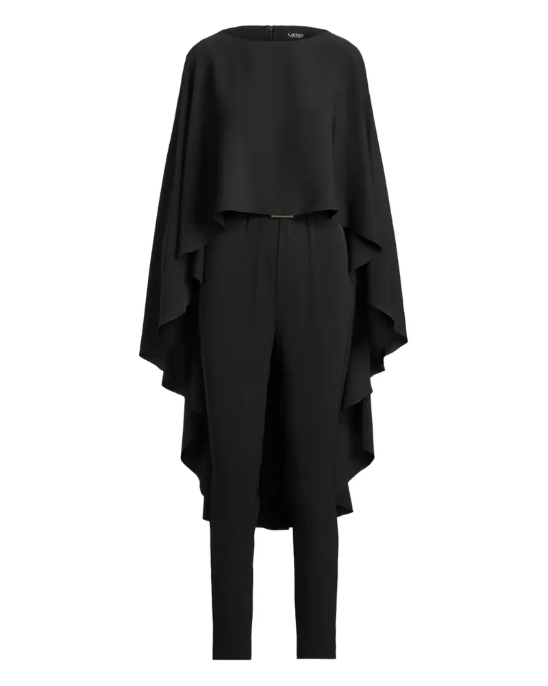 Ralph Lauren Georgette belted jumpsuit - Schwarz Schwarz