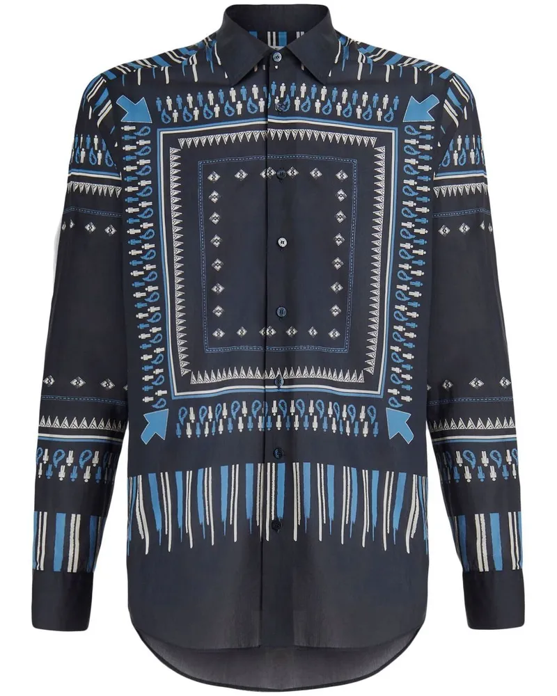 Etro Hemd mit grafischem Print - Schwarz Schwarz