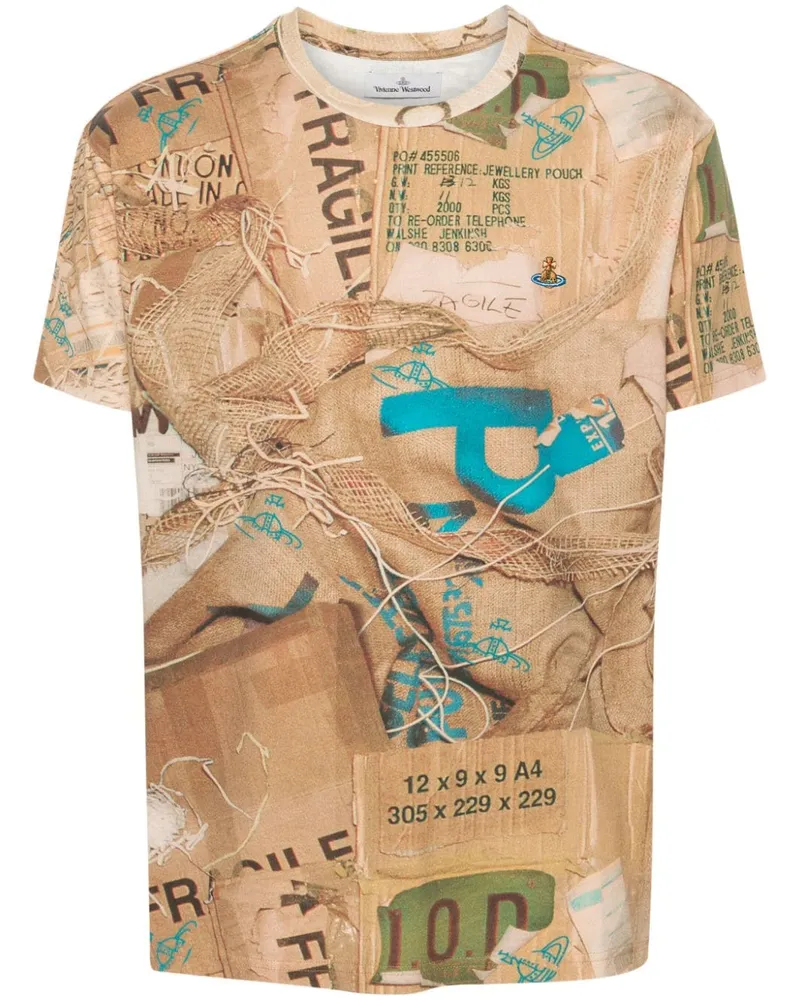 Vivienne Westwood T-Shirt mit Trash-Print Nude