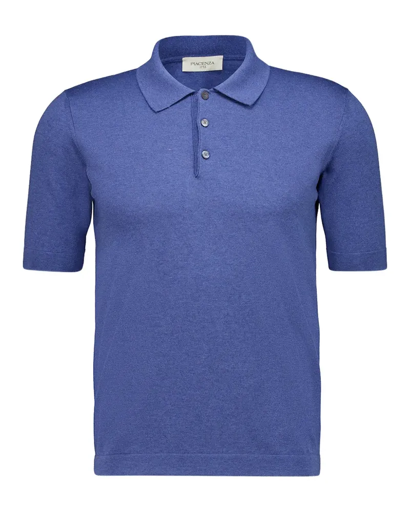 Piacenza Cashmere short-sleeve polo shirt - Blau Blau