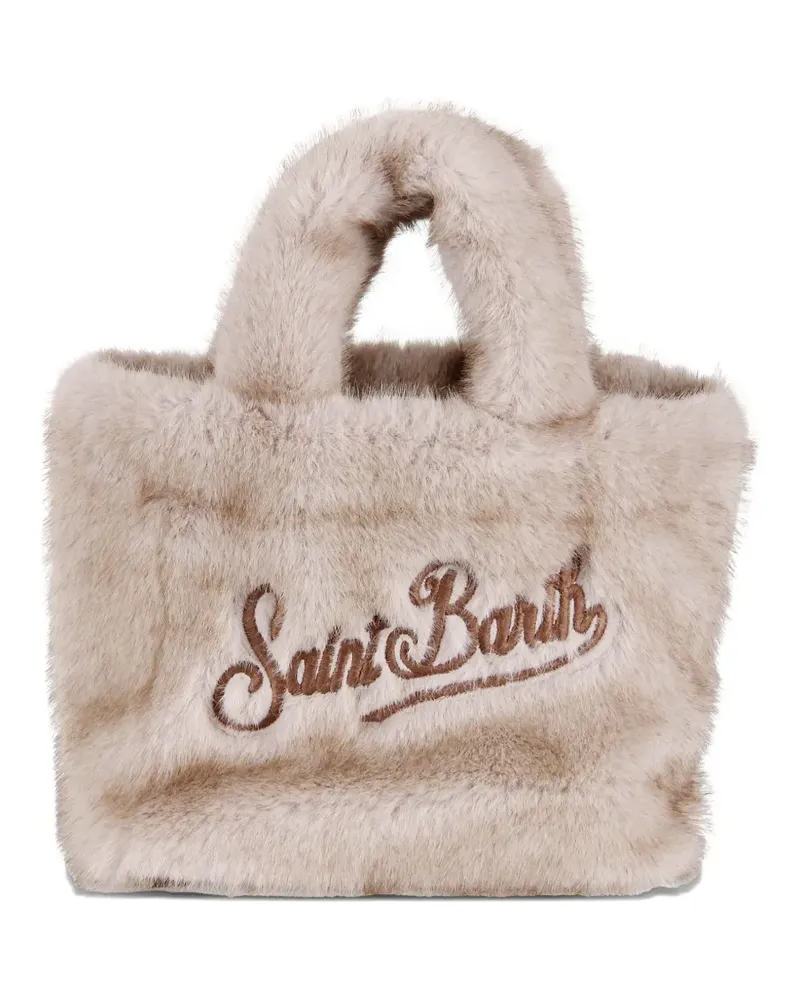 MC2 Saint Barth embroidered-logo tote bag - Nude Nude