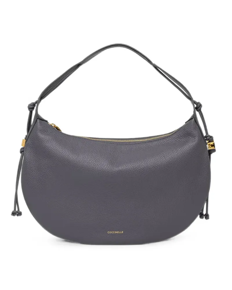 Coccinelle medium Thess grained shoulder bag - Grau Grau
