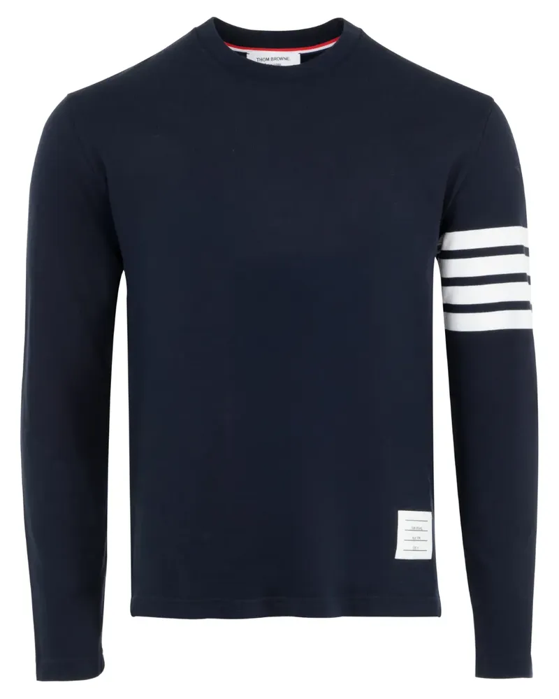Thom Browne Langarmshirt mit Streifen - Blau Blau