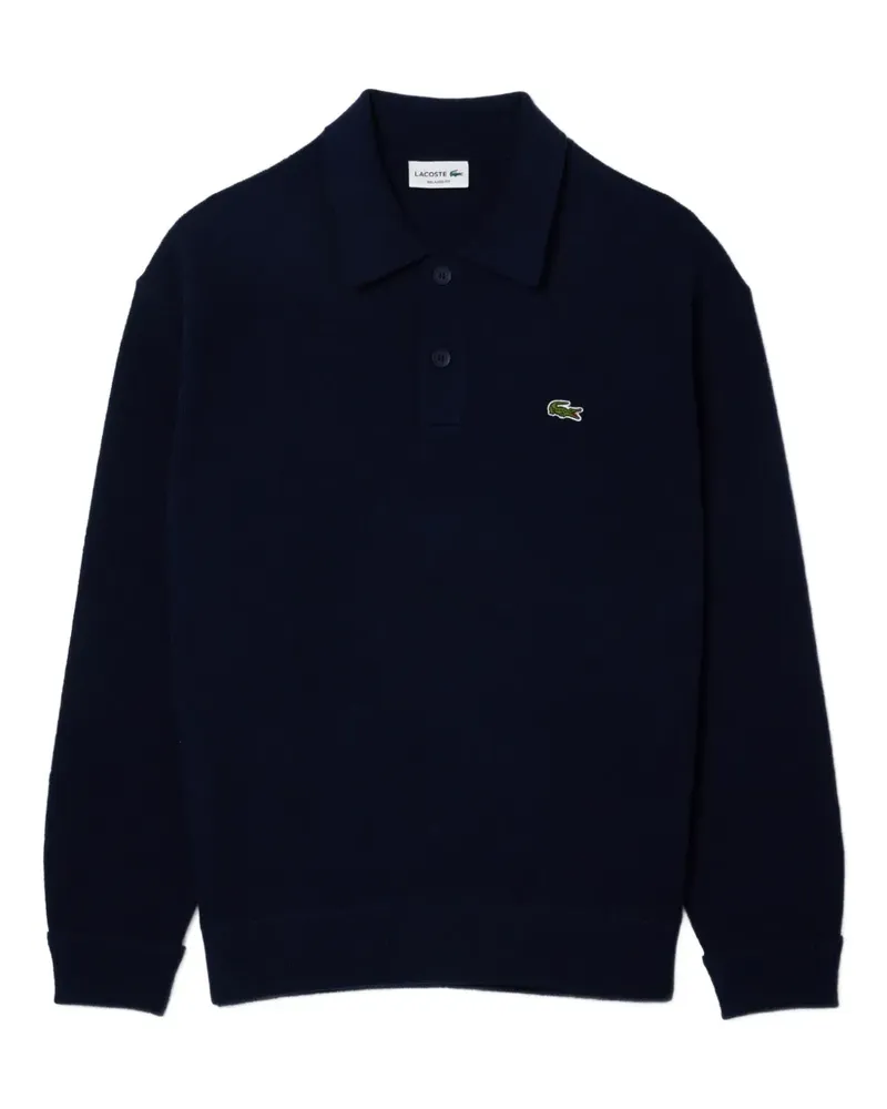 Lacoste long sleeve wool polo shirt - Blau Blau