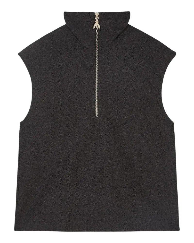 Patrizia Pepe Fly micro-bouclé vest - Braun Braun