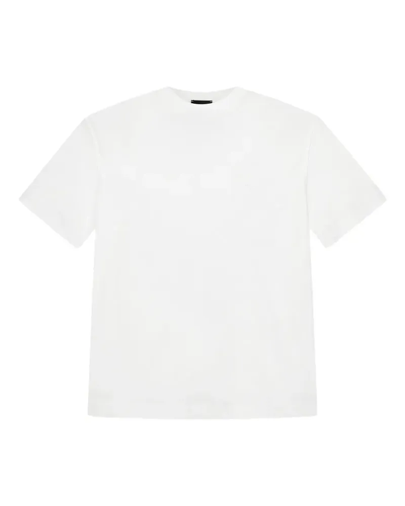 Emporio Armani embroidered-logo T-shirt - Weiß Weiß