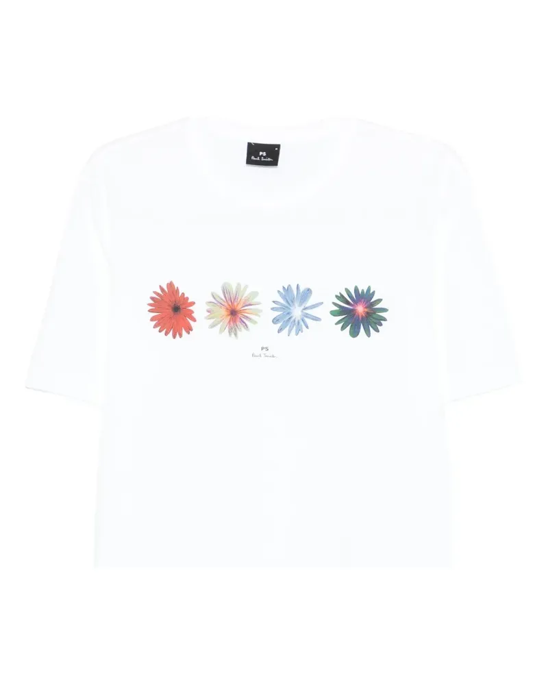 Paul Smith T-Shirt mit Blumen-Print - Weiß Weiß