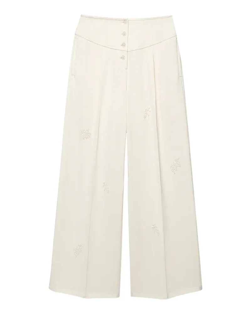 Shanghai Tang Hose mit Knopfverschluss - Weiß Weiß
