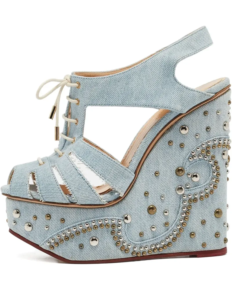Charlotte Olympia Jeans-Sandalen mit Absatz 140mm - Blau Blau