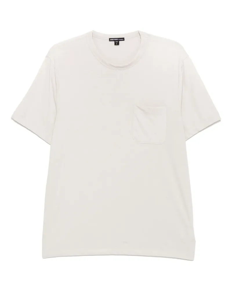 James Perse T-Shirt mit Tasche - Grau Grau