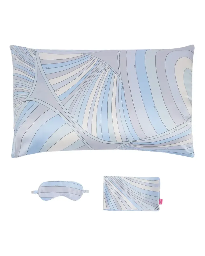 Emilio Pucci Satin-Set mit Iride-Print - Blau Blau