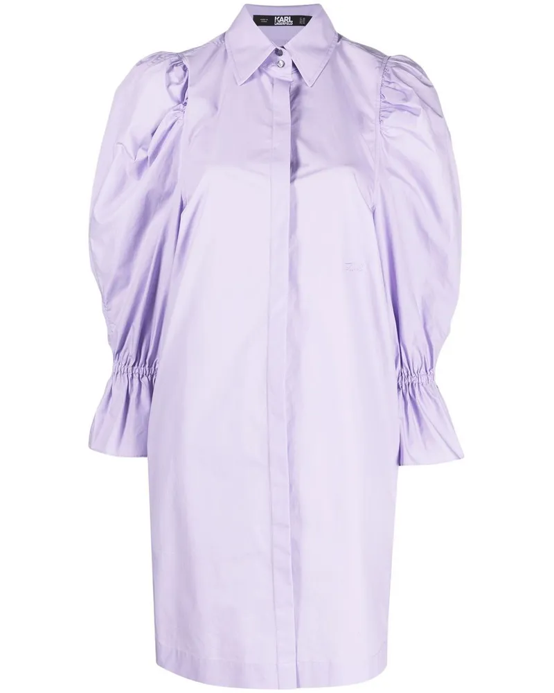 Karl Lagerfeld Hemd aus Bio-Baumwolle - Violett Violett