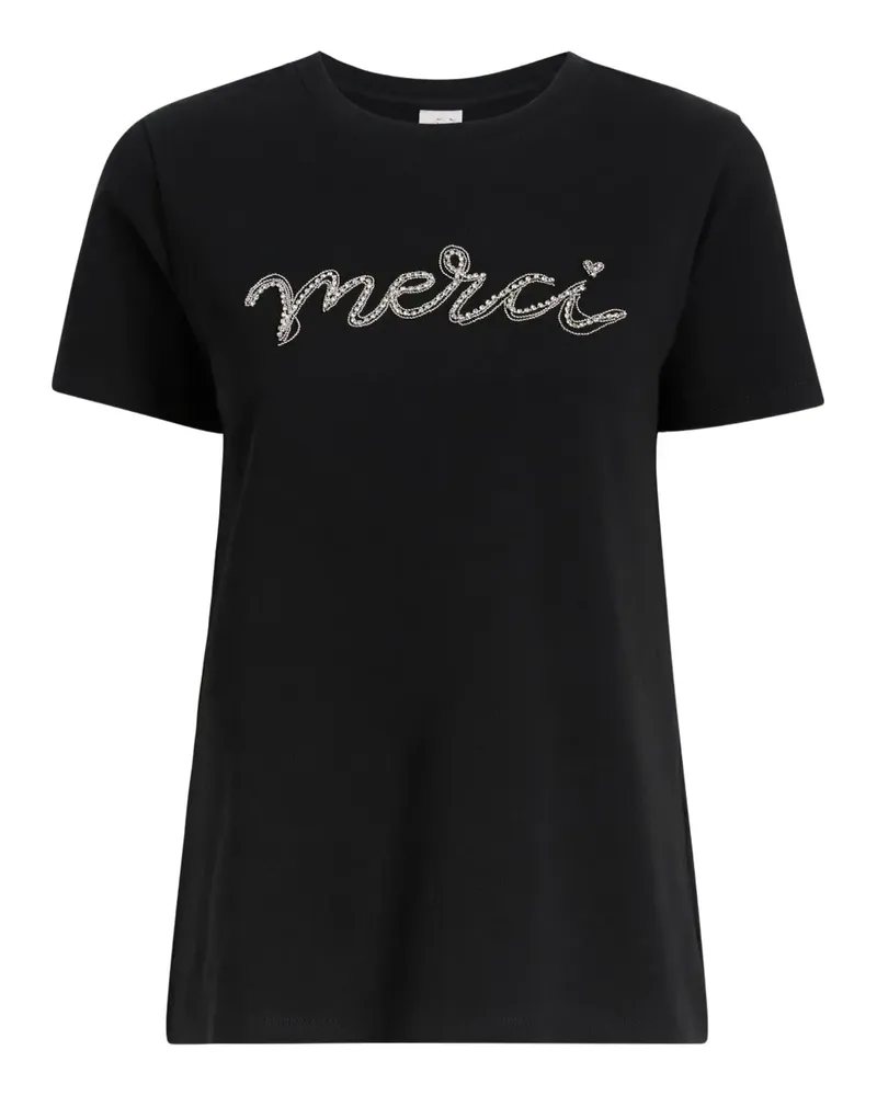 Cinq à Sept Merci T-Shirt - Schwarz Schwarz