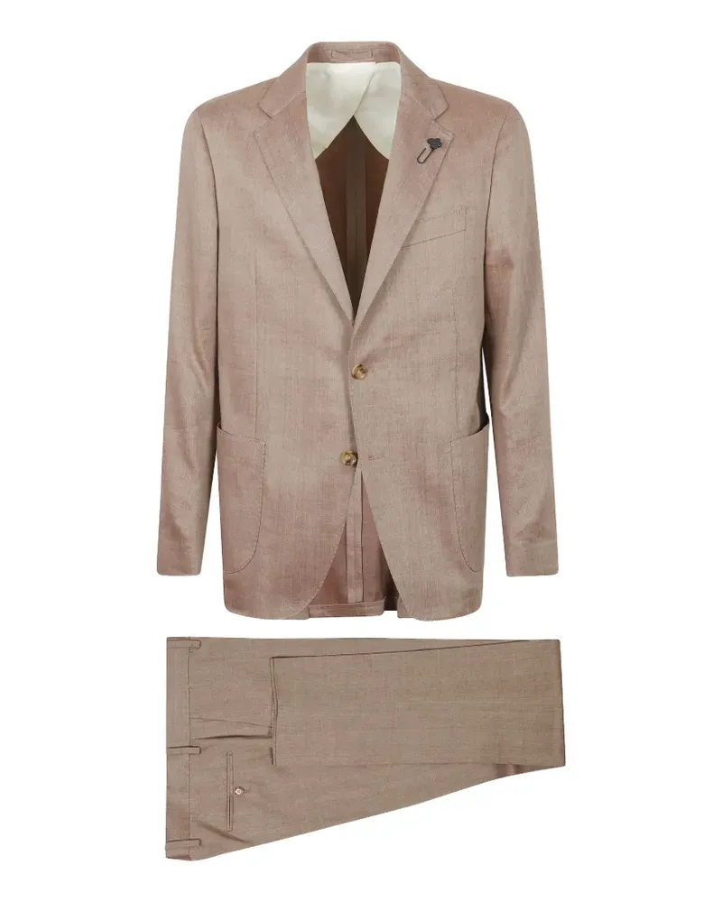 LARDINI herringbone-pattern suit - Braun Braun