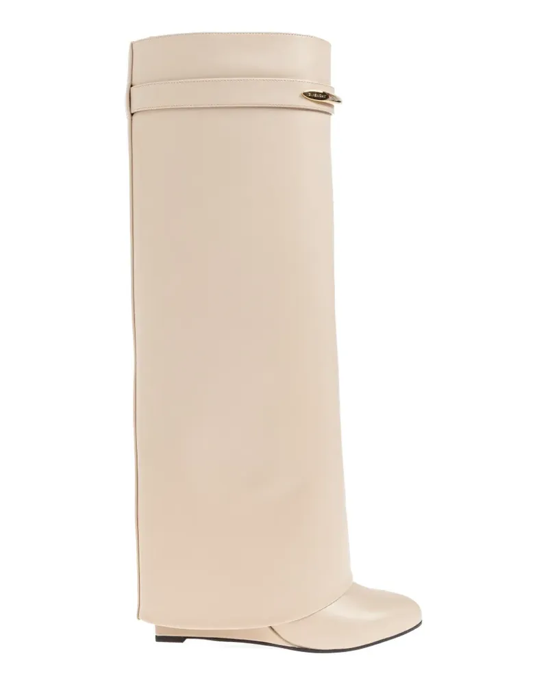 Givenchy shark lock leather boots - Nude Nude