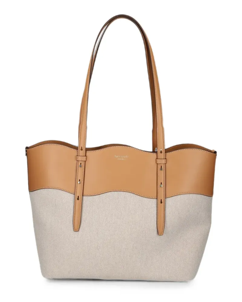 Kate Spade Schultertasche mit Ledereinsätzen - Nude Nude