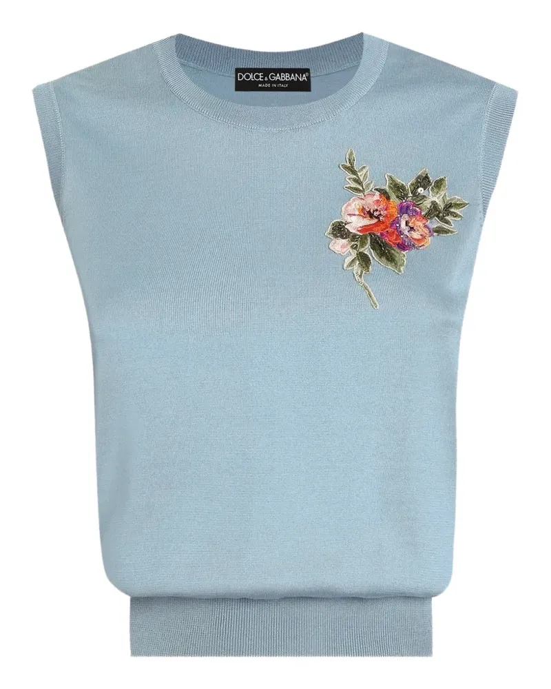 Dolce & Gabbana silk tank top - Blau Blau