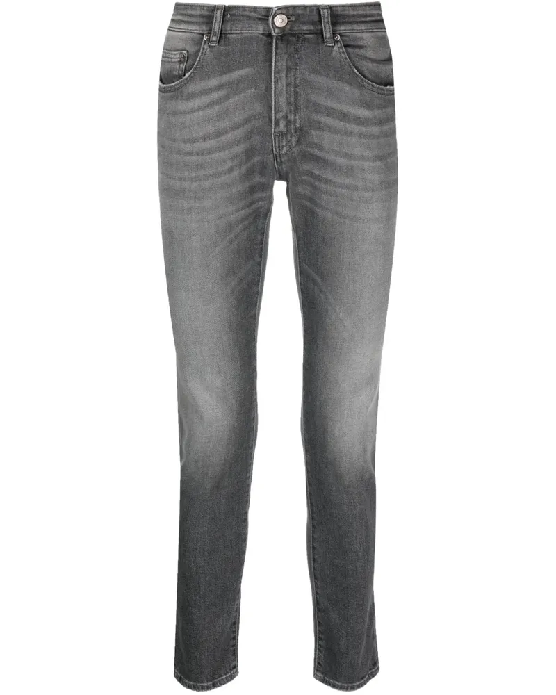 PT TORINO Halbhohe Slim-Fit-Jeans - Schwarz Schwarz