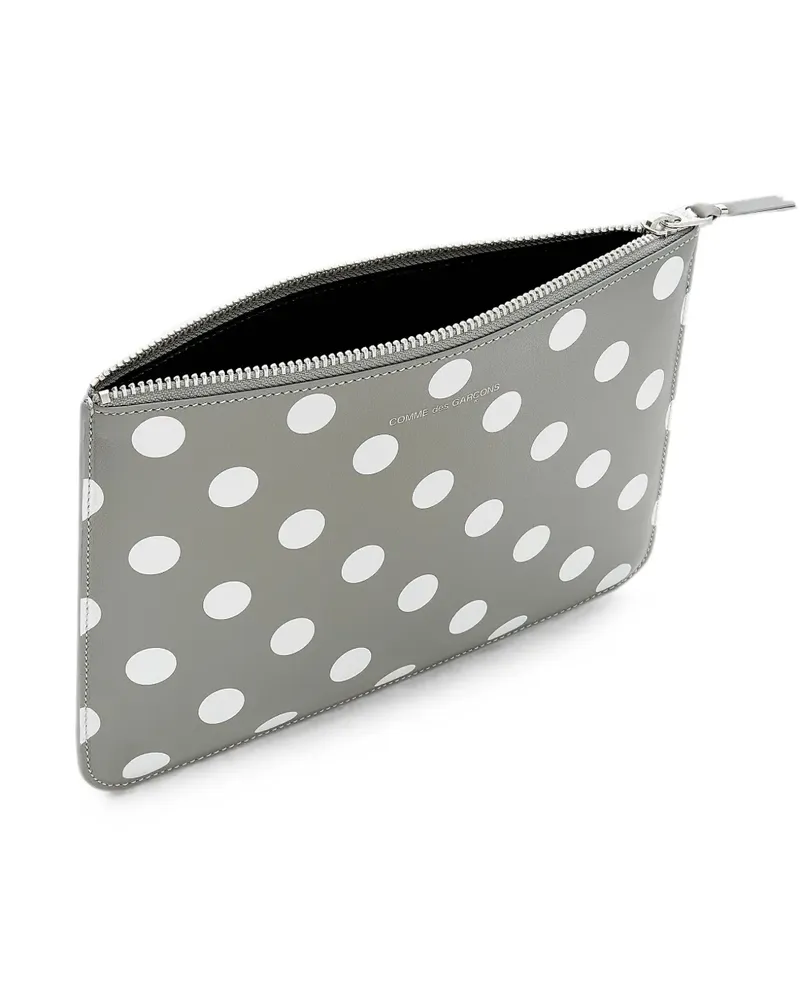 Comme des Garçons polka-dot zip-top pouch - Grau Grau