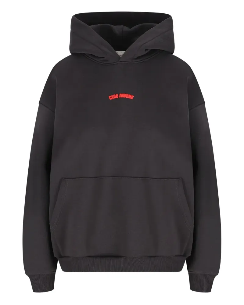 Giada Benincasa Hoodie mit Logo-Print - Schwarz Schwarz