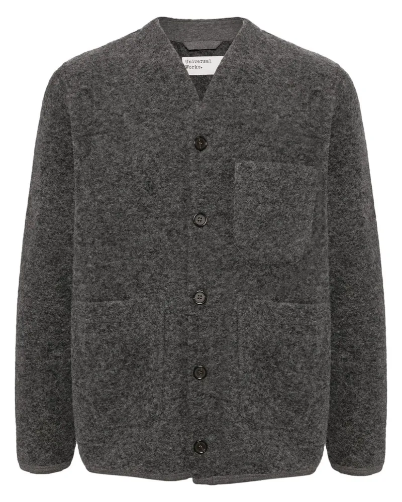 Universal Works Cardigan aus Fleece - Grau Grau