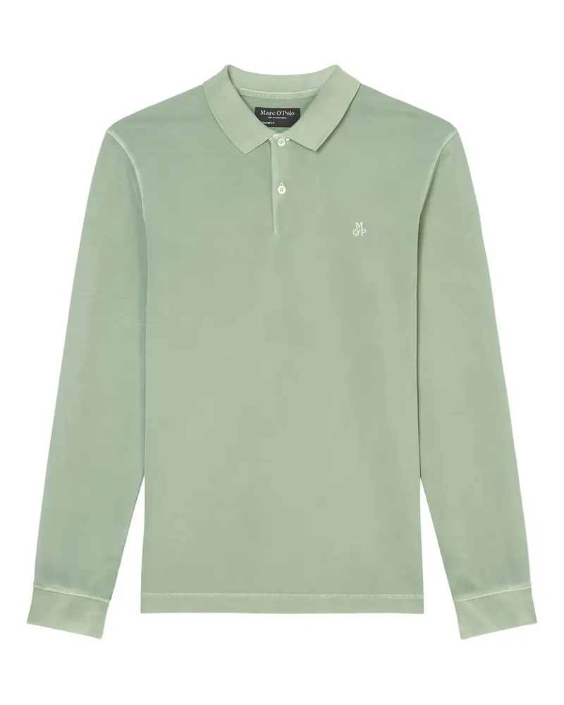 Marc O'Polo Langärmeliges Poloshirt - Grün Grün