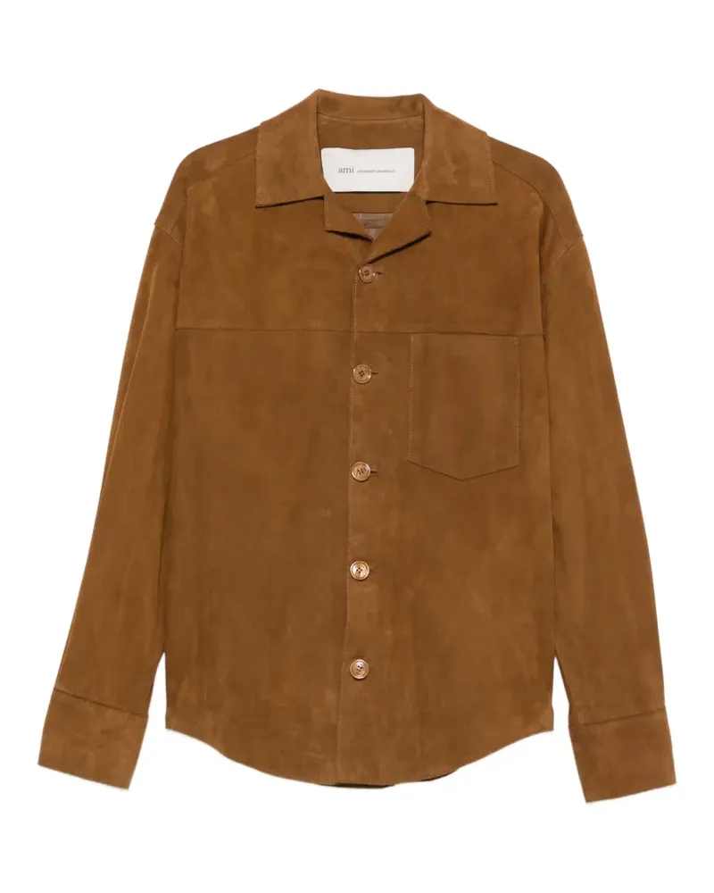 AMI Paris Ami de Coeur Wildlederjacke - Braun Braun