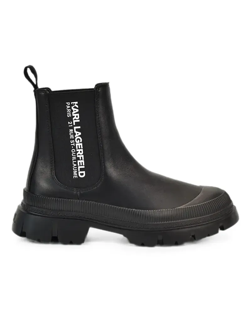 Karl Lagerfeld logo-print ankle boots - Schwarz Schwarz