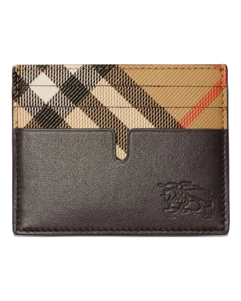 Burberry Kariertes Kartenetui mit Logo-Prägung - Braun Braun