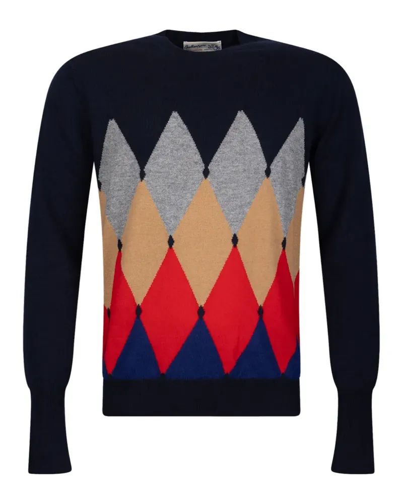 Ballantyne Pullover mit Argyle-Muster - Blau Blau