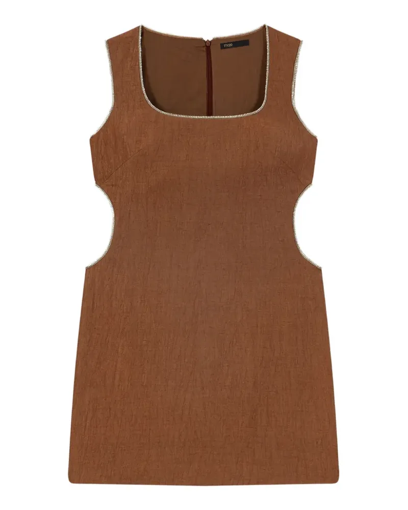 Maje crystal-embellished cut-out mini dress - Braun Braun