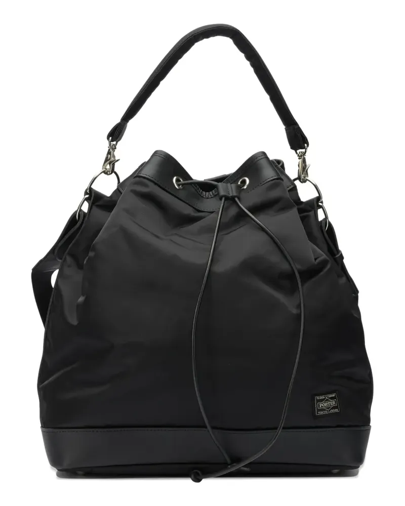 PORTER-YOSHIDA & CO drawstring leather shoulder bag - Schwarz Schwarz