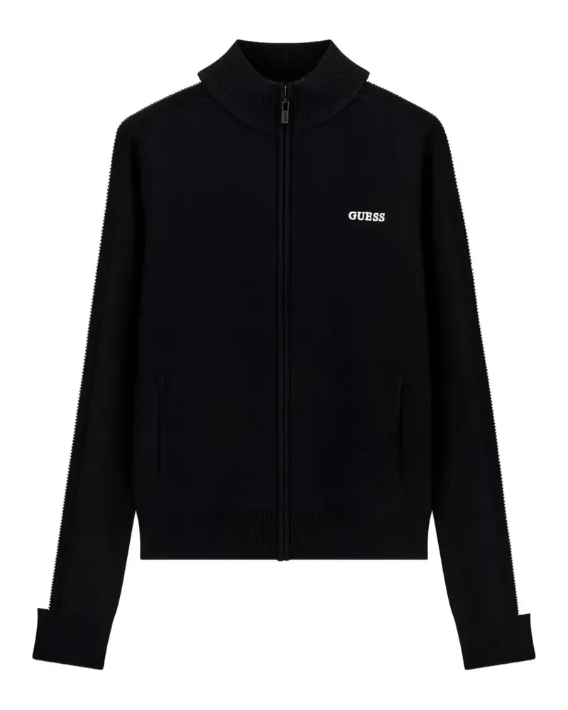 Guess Gestreifter Cardigan mit Logo-Stickerei - Nude Nude