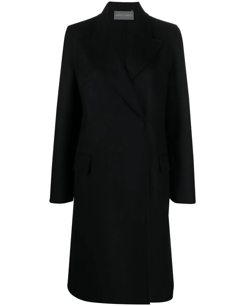 Alberta Ferretti Einreihiger Mantel - Schwarz Schwarz