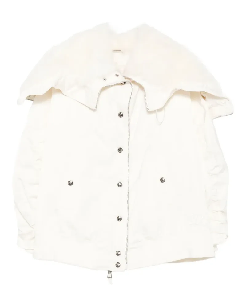 Ermanno Scervino Gefütterte Jacke mit Pelzbesatz - Nude Nude