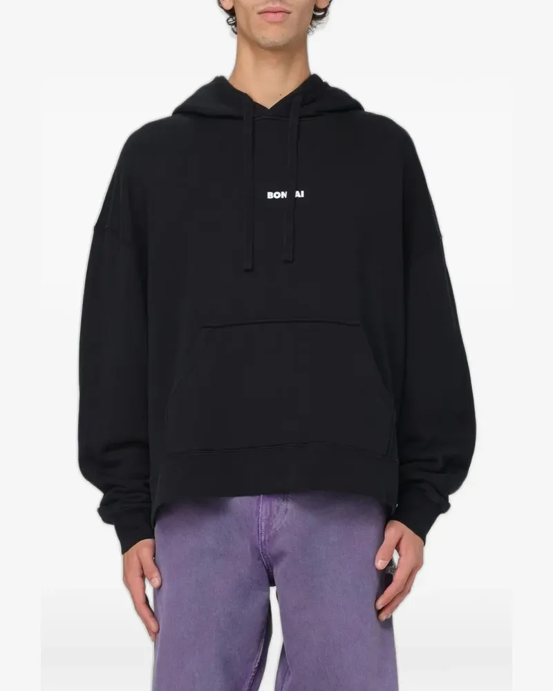 BONSAI Box Logo cotton hoodie - Schwarz Schwarz