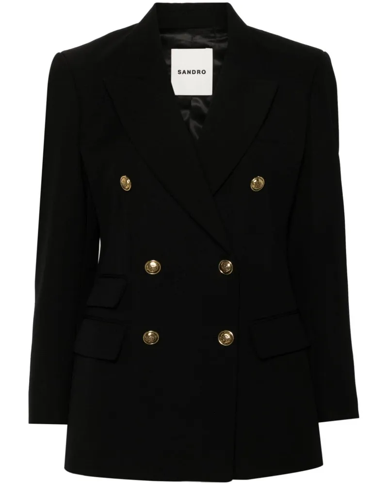 Sandro Doppelreihiger Blazer - Schwarz Schwarz