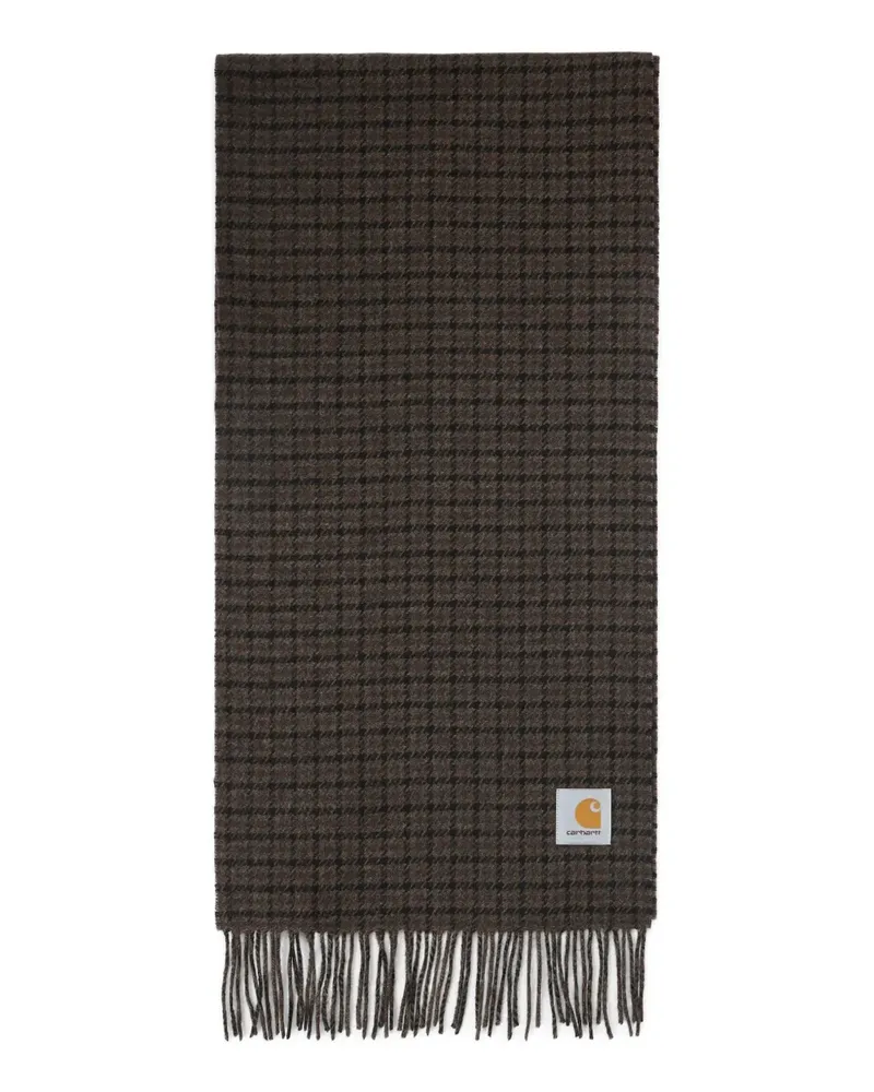 Carhartt WIP houndstooth fringed scarf - Braun Braun