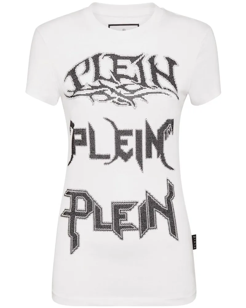 Philipp Plein T-Shirt mit Logo-Verzierung - Weiß Weiß