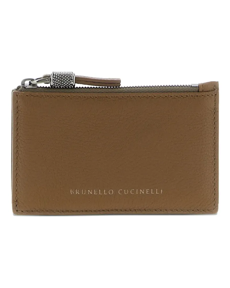 Brunello Cucinelli Kartenetui mit Logo-Prägung - Braun Braun