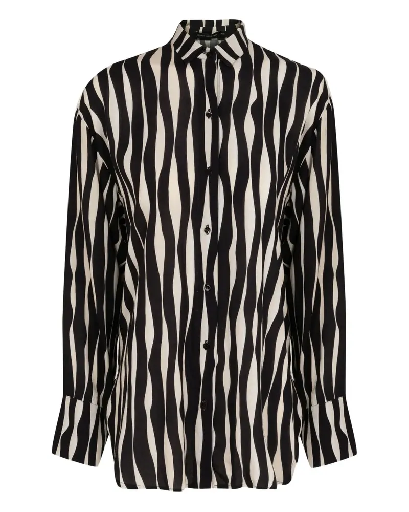 Lenny Niemeyer Hemd mit Wellen-Print - Schwarz Schwarz