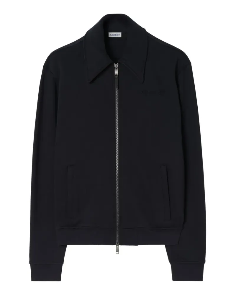 Burberry logo-detail zip-fastening jacket - Schwarz Schwarz
