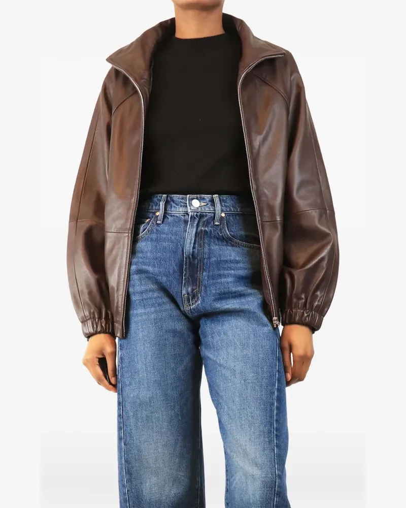 Sandro Oversized-Jacke mit Reißverschluss - Braun Braun