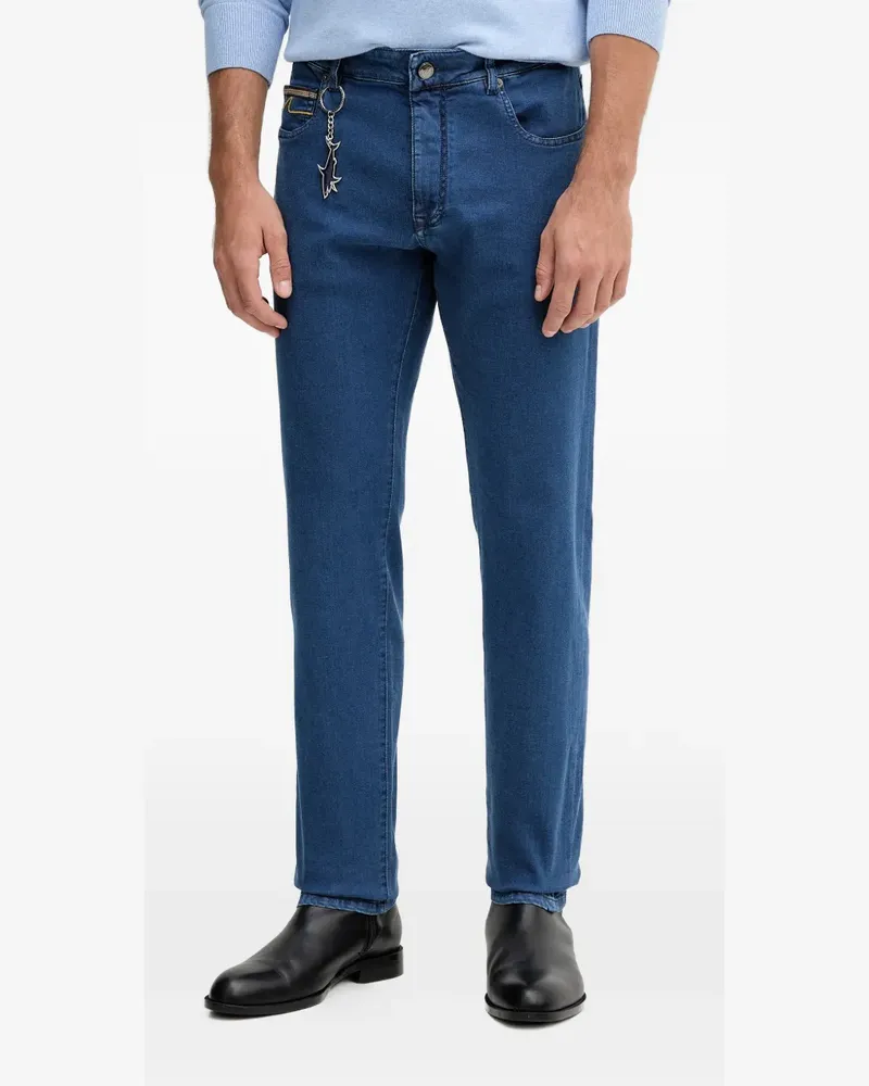 Paul & Shark Jeans mit Haimotiv - Blau Blau